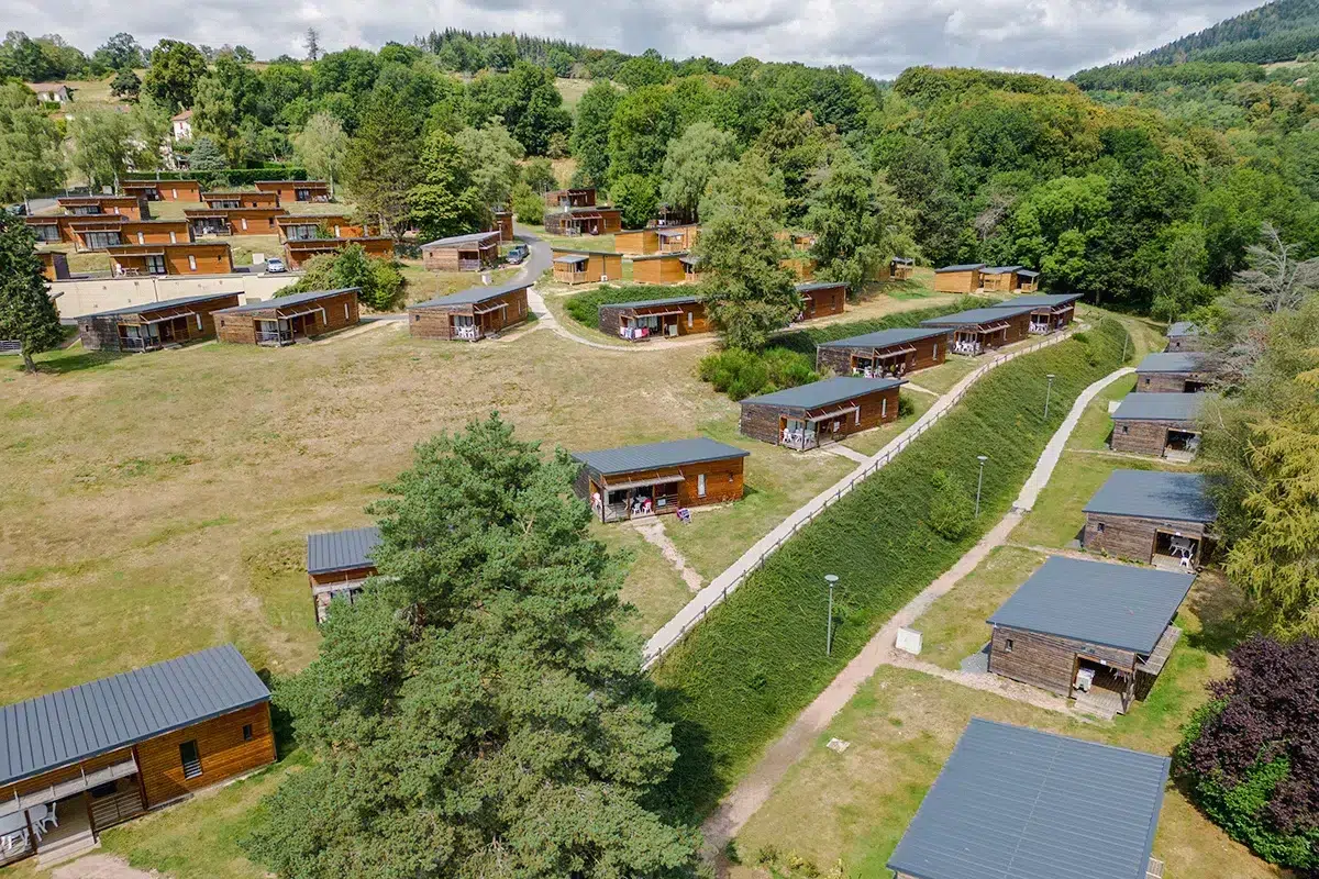 vue drone camping demeures du lac
